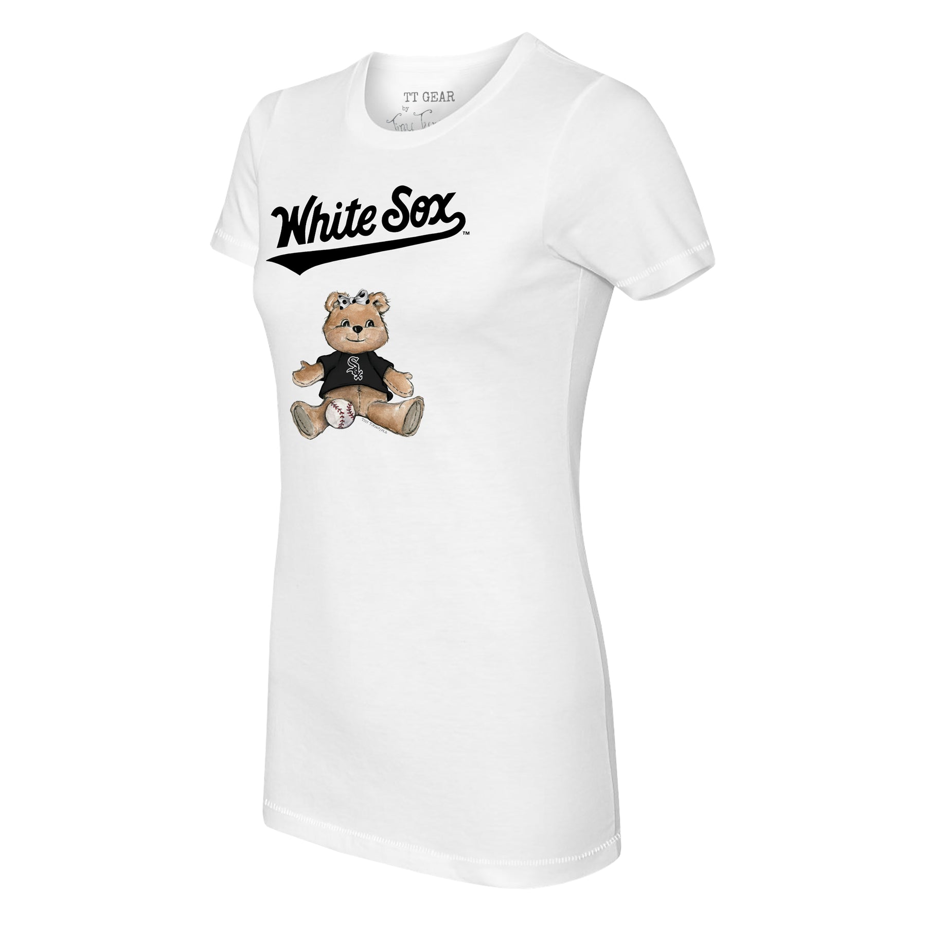 Tiny Turnip Chicago White Sox Girl Teddy Tee Shirt Women's 2XL / White