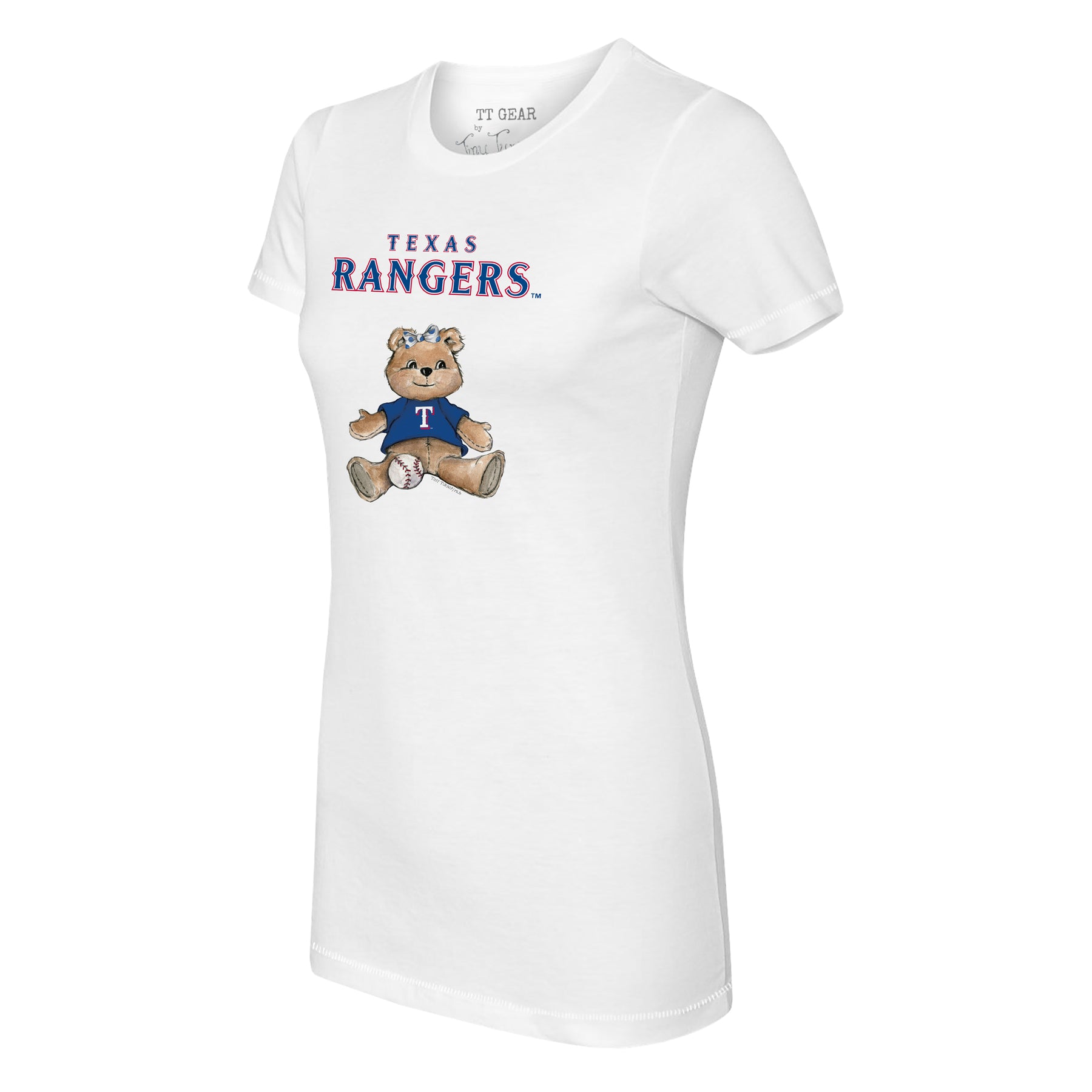 Tiny Turnip Texas Rangers Girl Teddy Tee Shirt Women's XL / Royal Blue