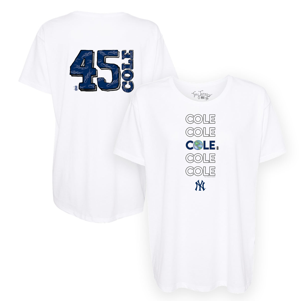 Youth New York Yankees Navy/White Tie-Dye Throwback T-Shirt