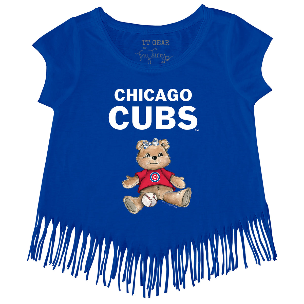 Chicago Cubs Girl Teddy Fringe Tee