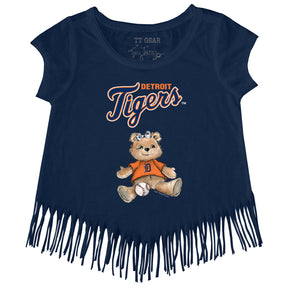 Detroit Tigers Girl Teddy Fringe Tee