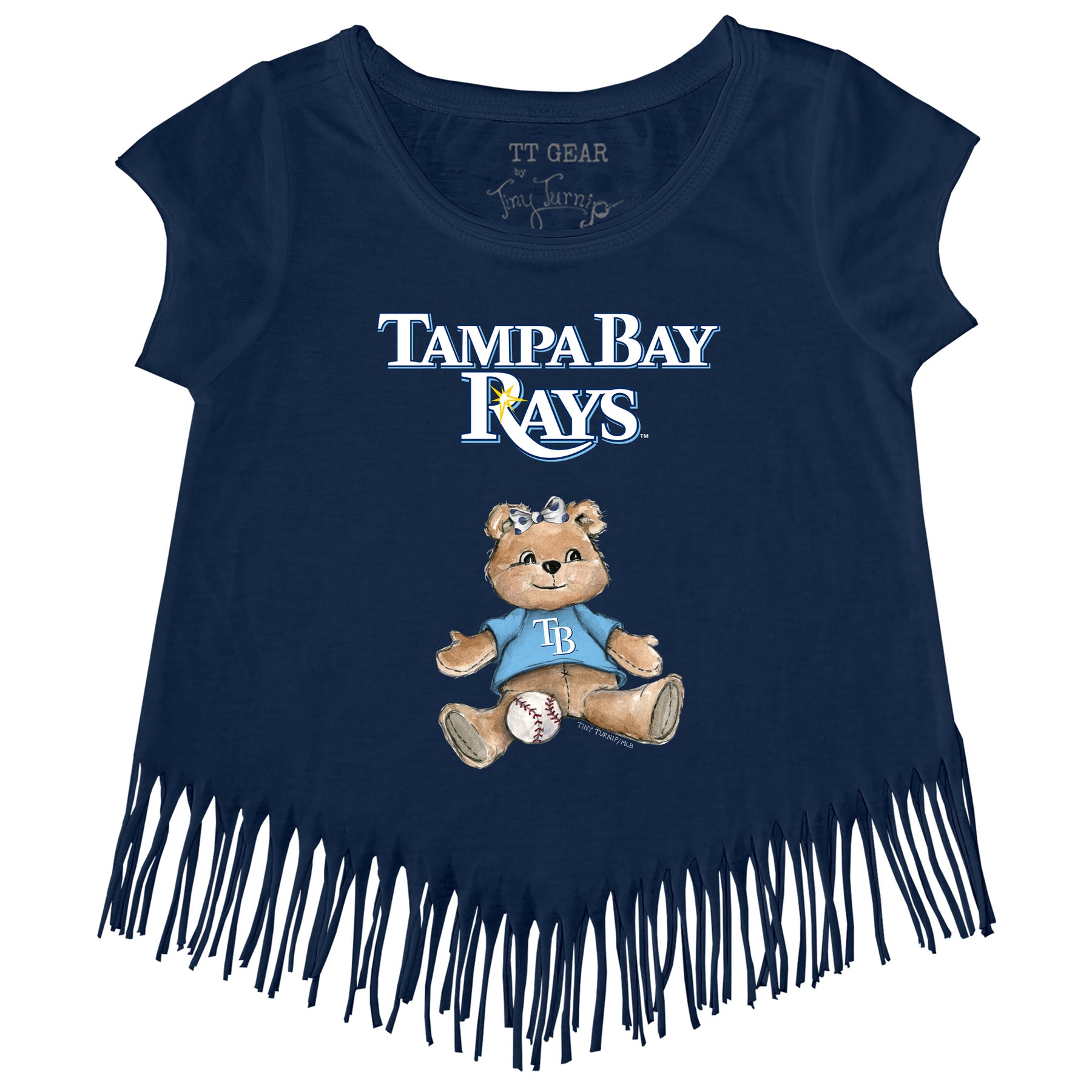 Tampa Bay Rays Girl Teddy Fringe Tee