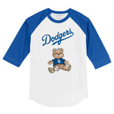 Los Angeles Dodgers Girl Teddy 3/4 Royal Blue Sleeve Raglan