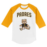 San Diego Padres Girl Teddy 3/4 Gold Sleeve Raglan