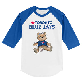 Toronto Blue Jays Girl Teddy 3/4 Royal Blue Sleeve Raglan