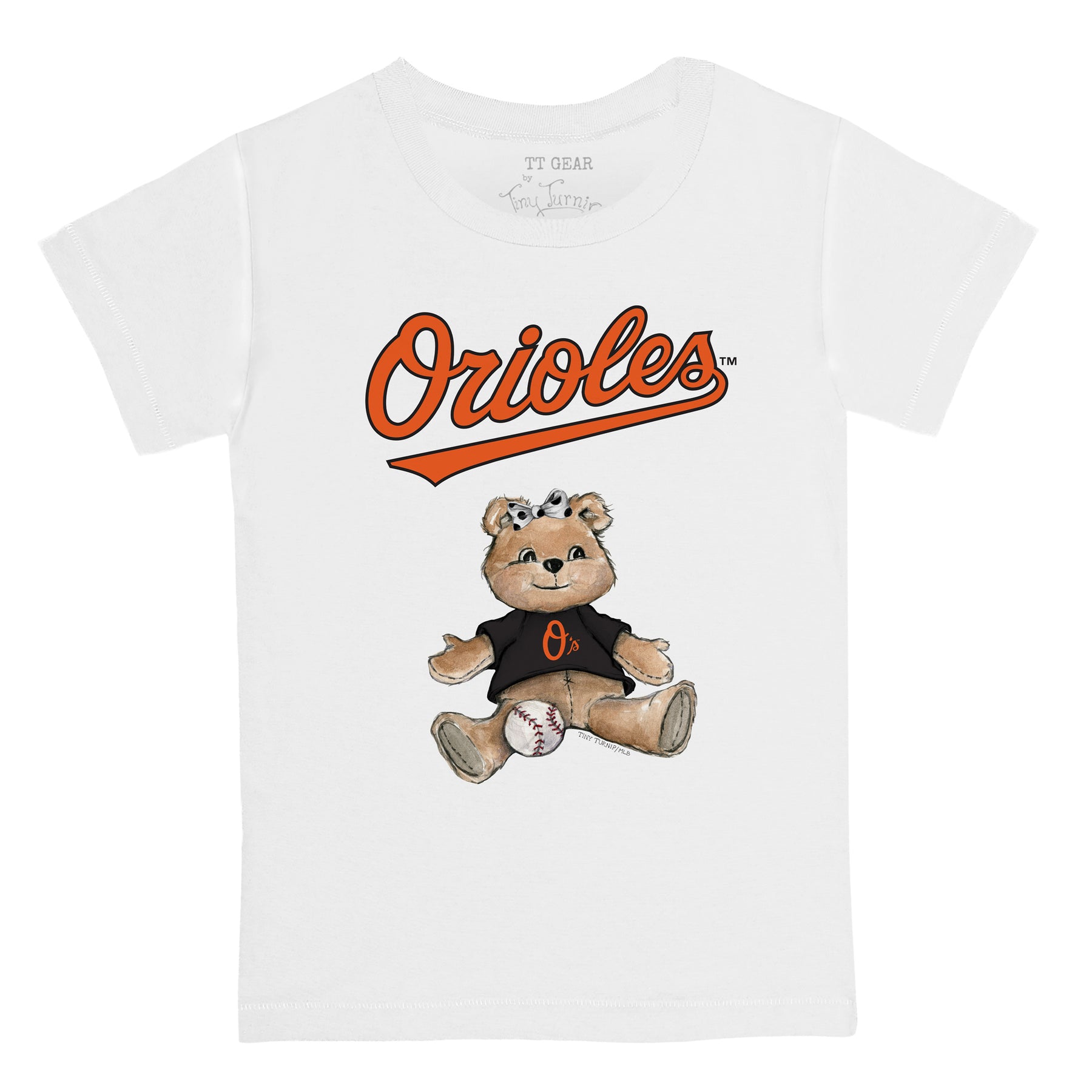 Toddler Tiny Turnip White Baltimore Orioles Team Slugger T-Shirt Size: 2T