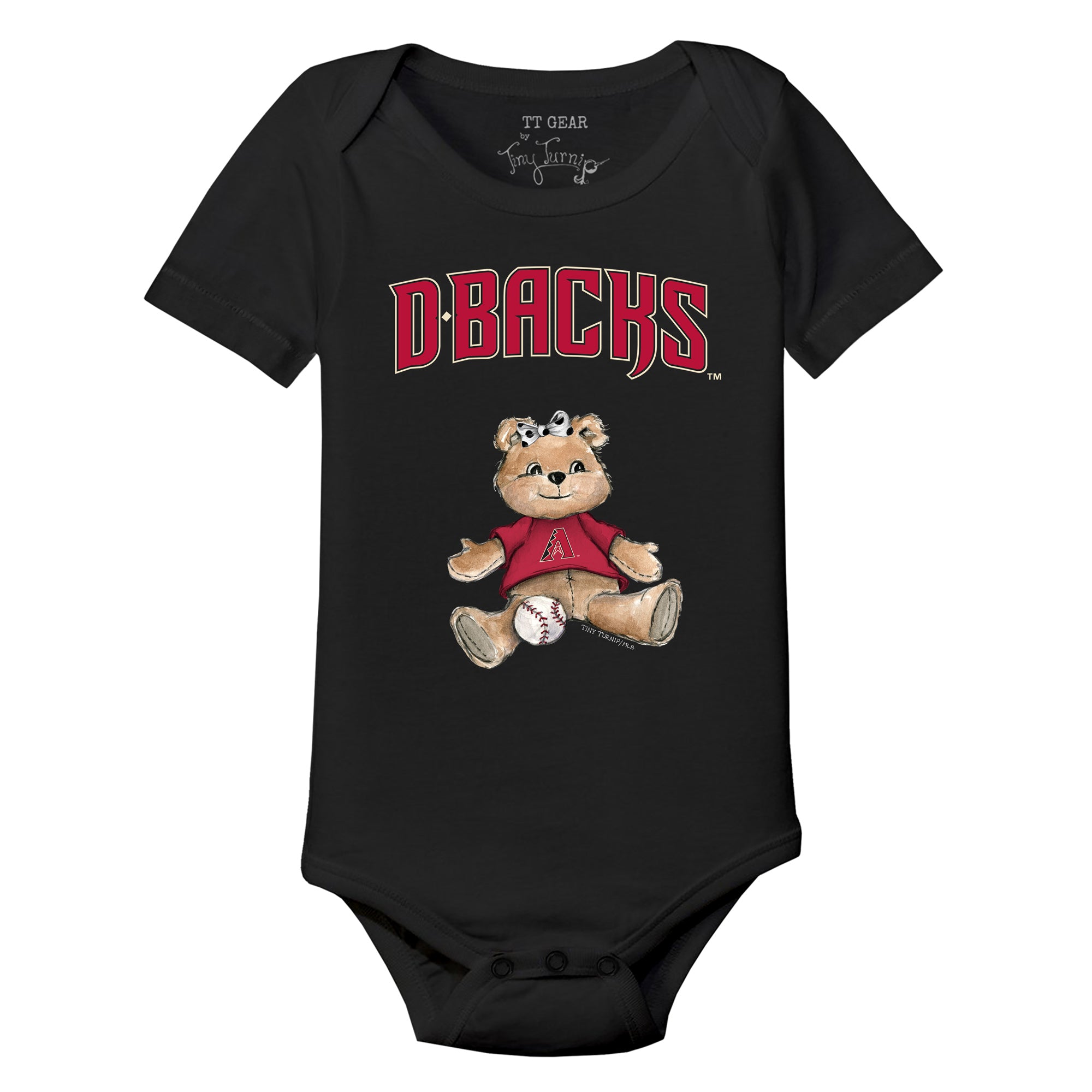 Arizona Diamondbacks Tiny Turnip Toddler State Outline 3/4-Sleeve