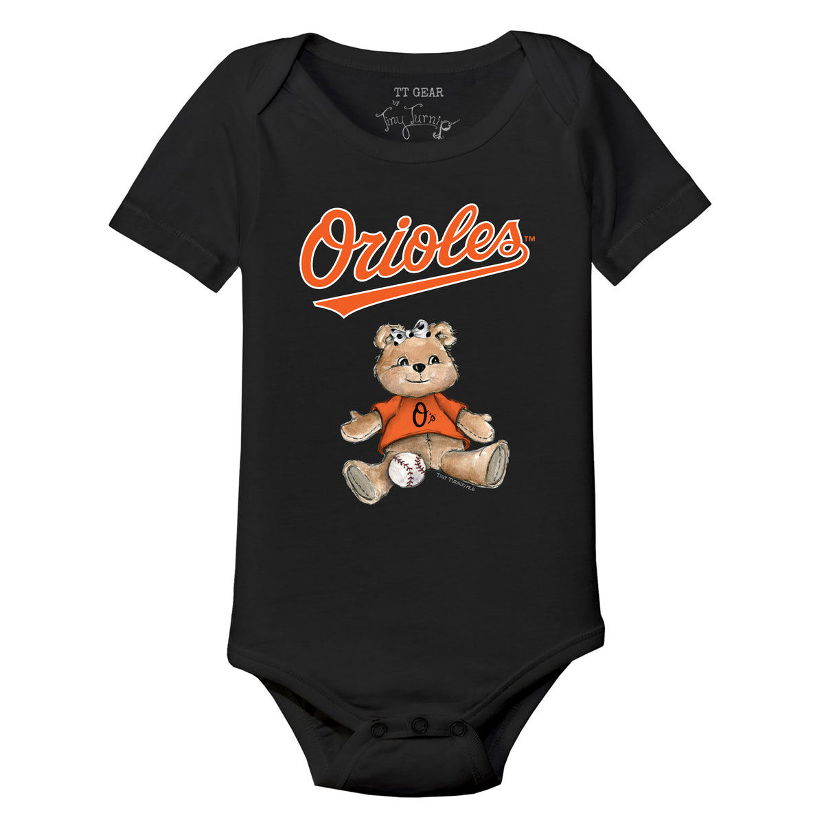 Lids Baltimore Orioles Tiny Turnip Women's Heart Bat T-Shirt