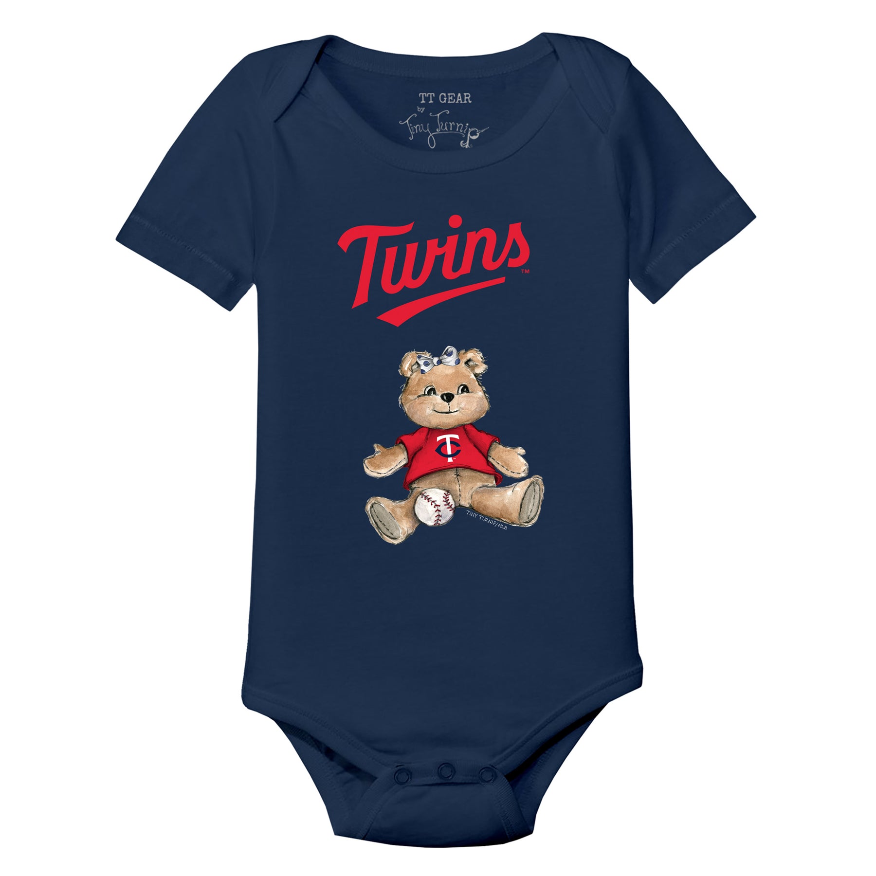 Minnesota Twins Girl Teddy Short Sleeve Snapper