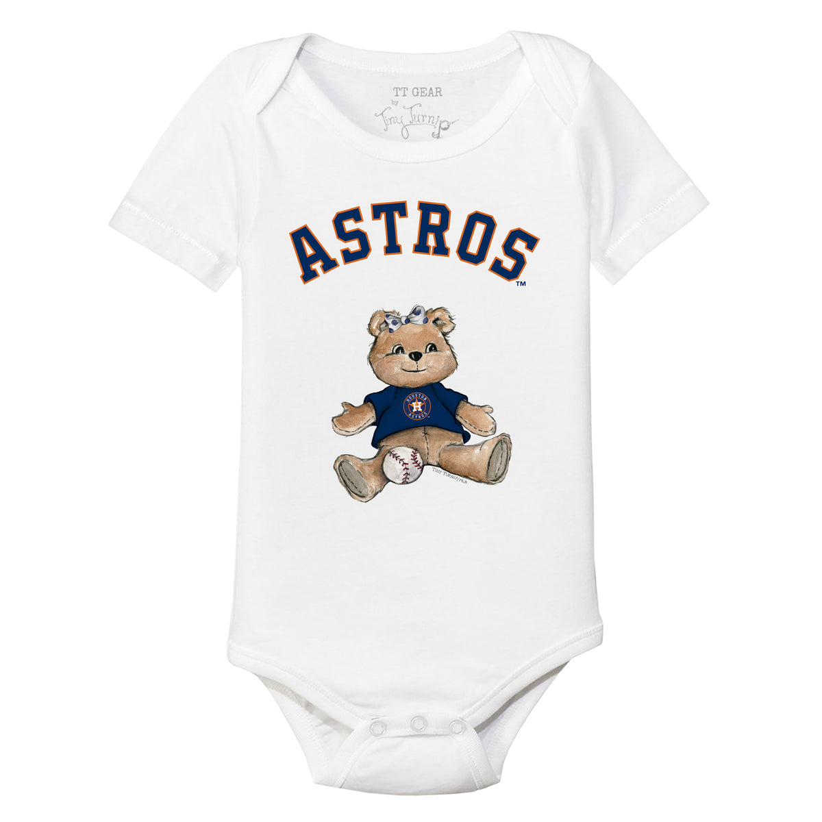 Houston Astros Girl Teddy Short Sleeve Snapper