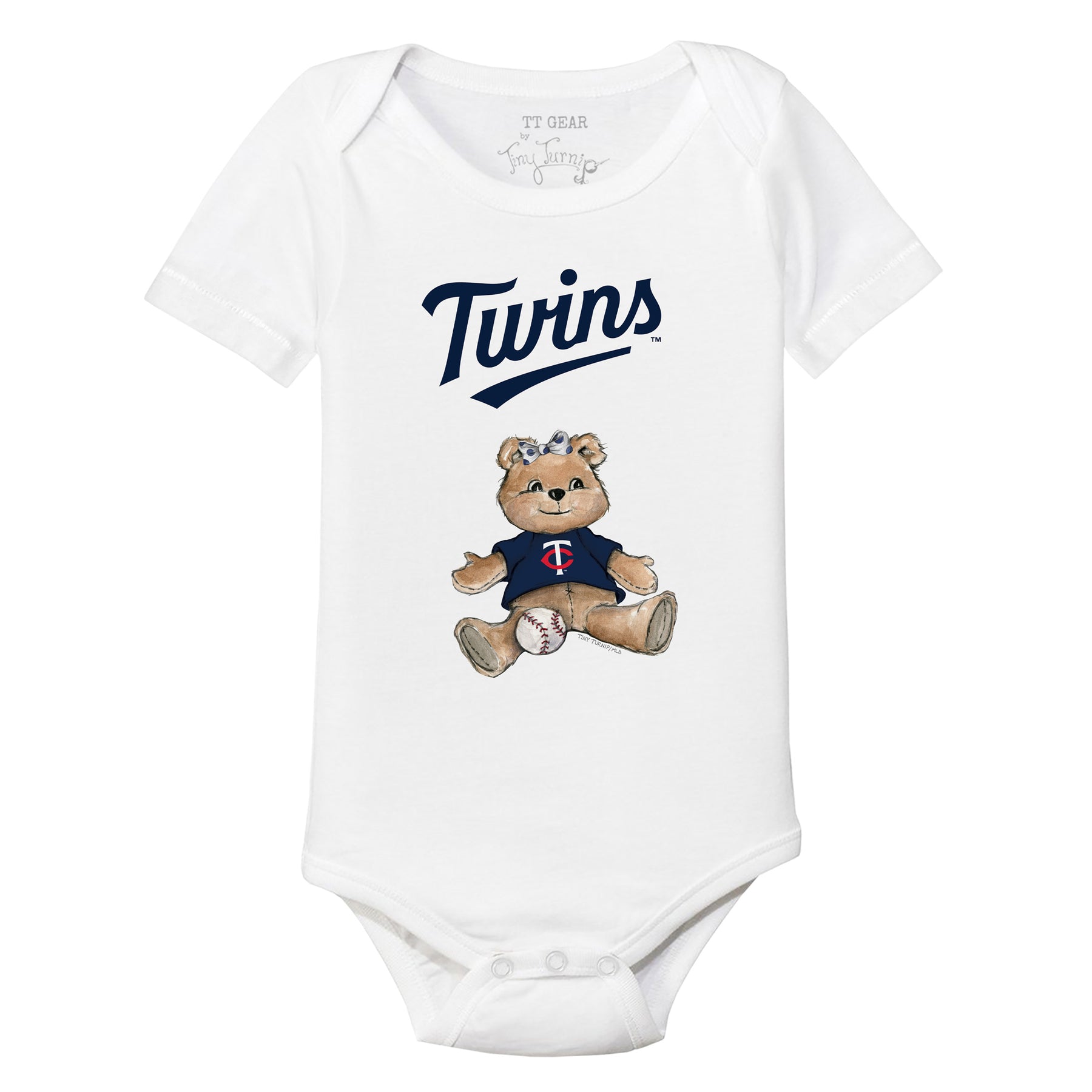 Minnesota Twins Girl Teddy Short Sleeve Snapper