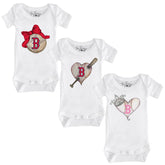 Boston Red Sox Hearts and Bows Short Sleeve Snapper Bundle