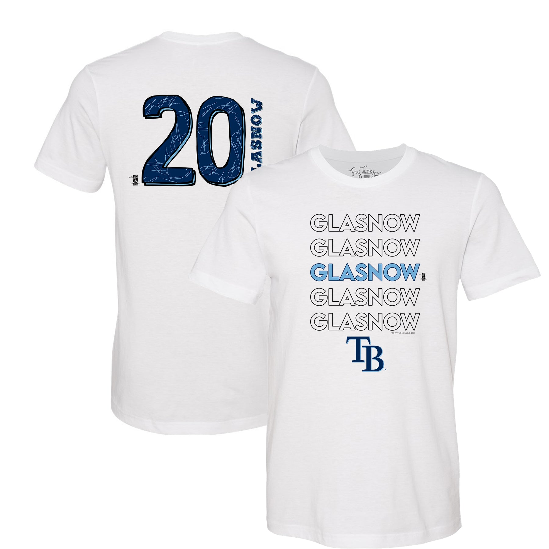 Tampa Bay Rays Tyler Glasnow Stacked Tee Shirt