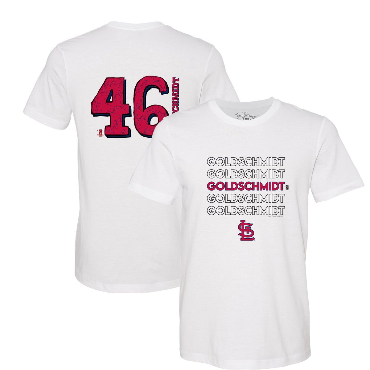 St. Louis Cardinals Paul Goldschmidt Stacked Tee Shirt
