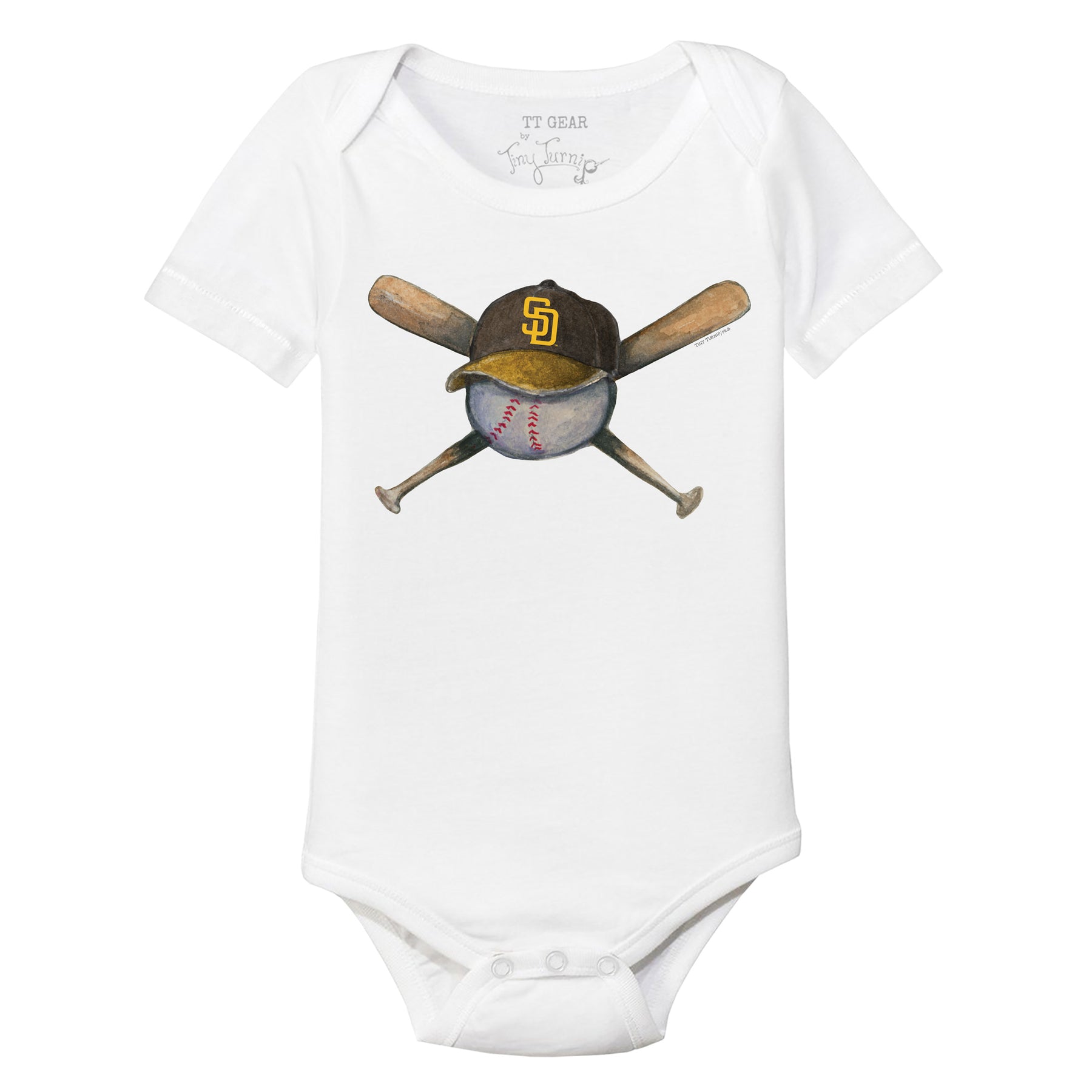 Infant Tiny Turnip White San Diego Padres I Love Dad T-Shirt