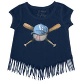 Tampa Bay Rays Hat Crossbats Fringe Tee