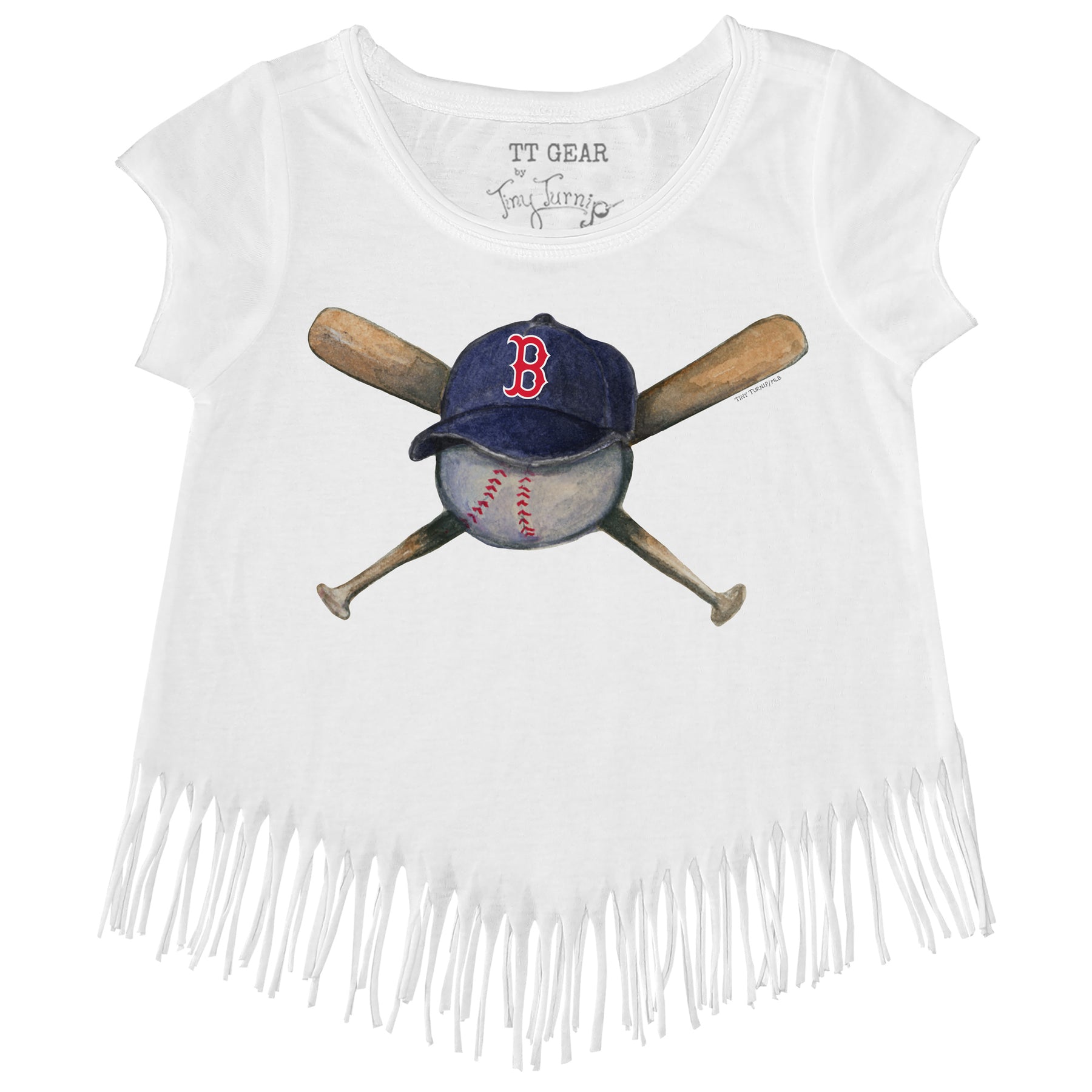Infant Tiny Turnip White/Red Boston Red Sox Triple Scoop Raglan 3/4 Sleeve T-Shirt