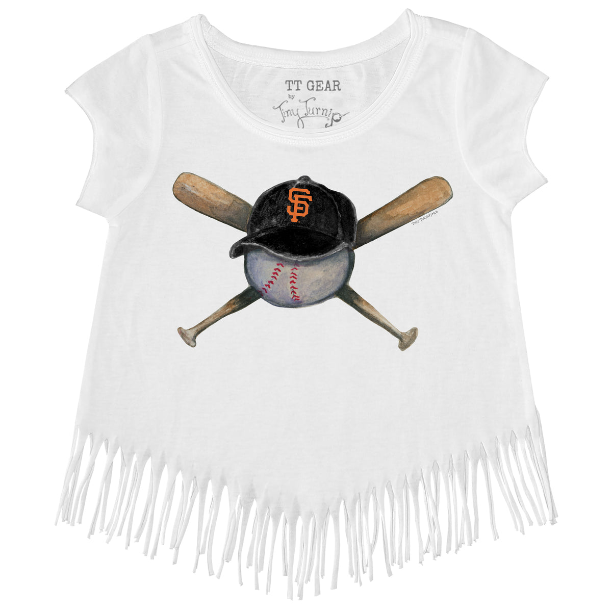 San Francisco Giants Tiny Turnip Infant Baseball Cross Bats Raglan