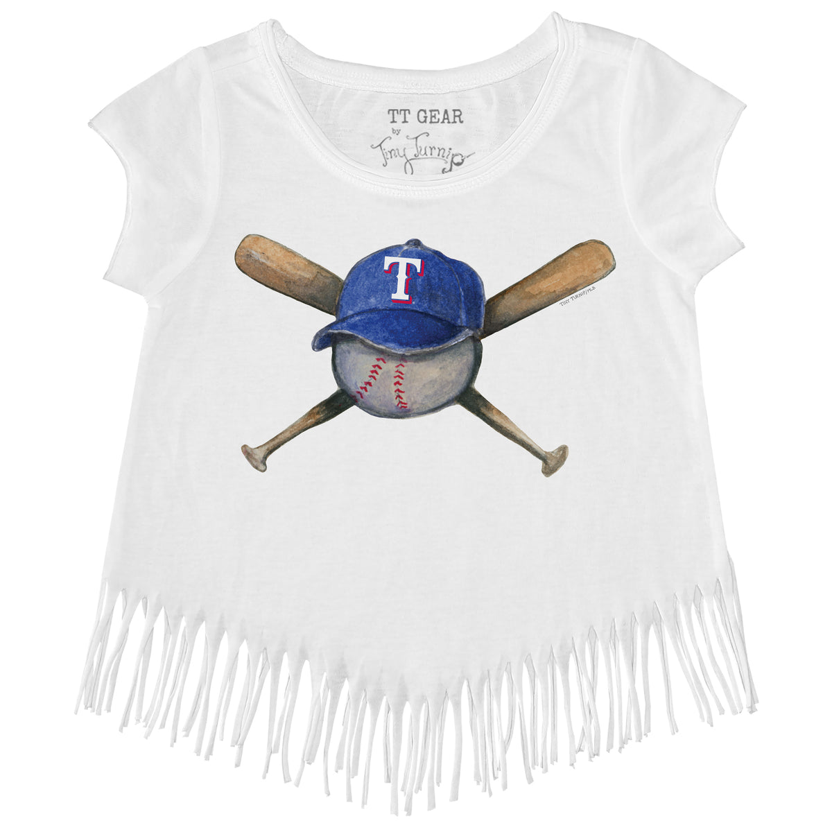 Women's Texas Rangers Tiny Turnip Royal Logo Mom T-Shirt