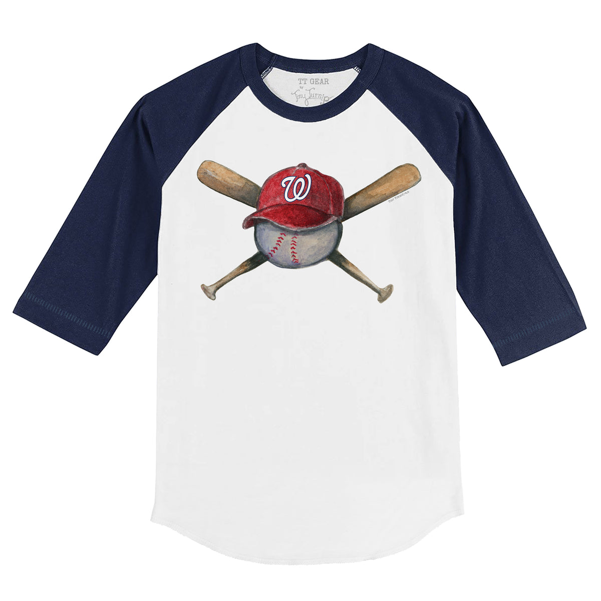 Lids Washington Nationals Tiny Turnip Women's Baseball Pow T-Shirt - White