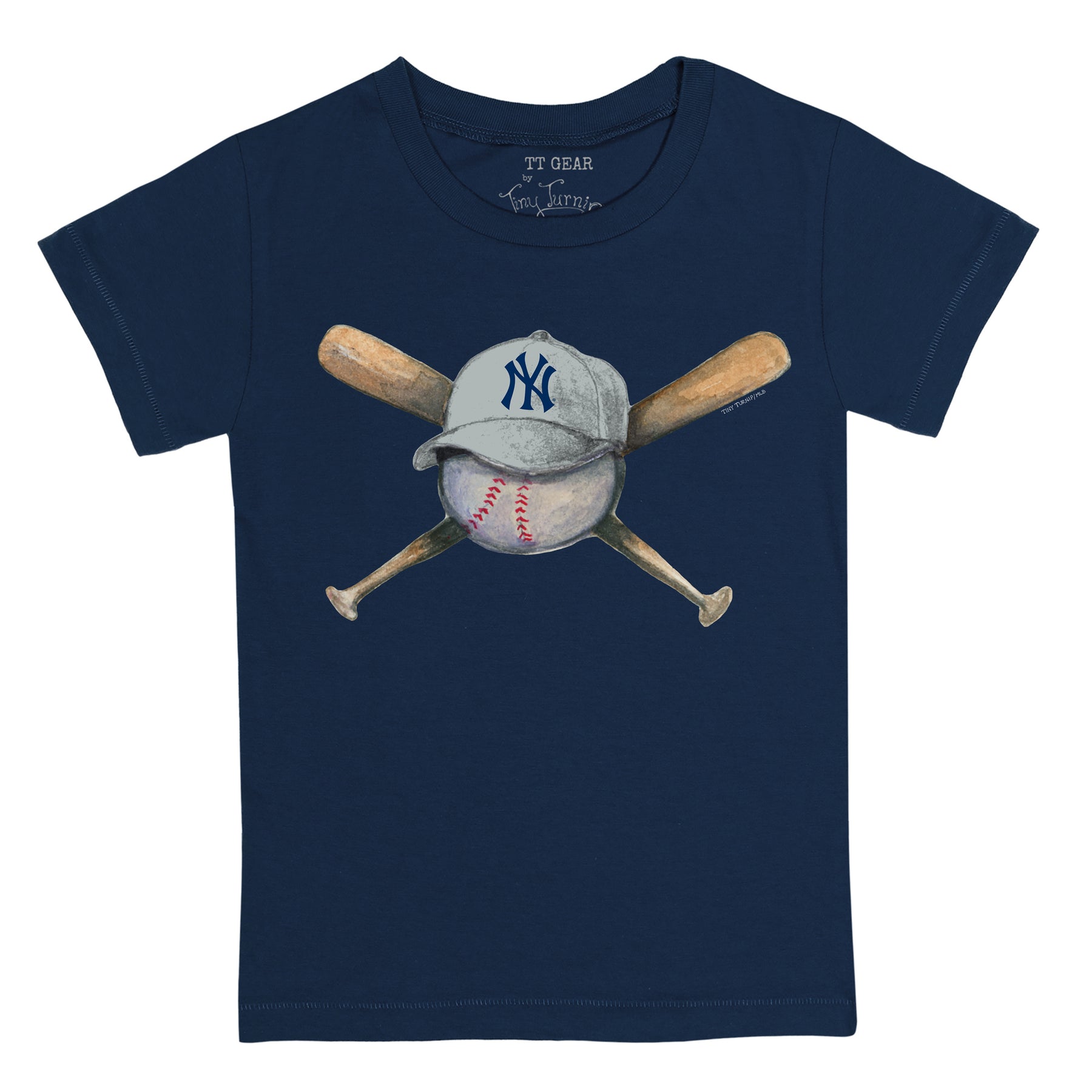 Youth Tiny Turnip White New York Yankees Sundae Helmet T-Shirt 