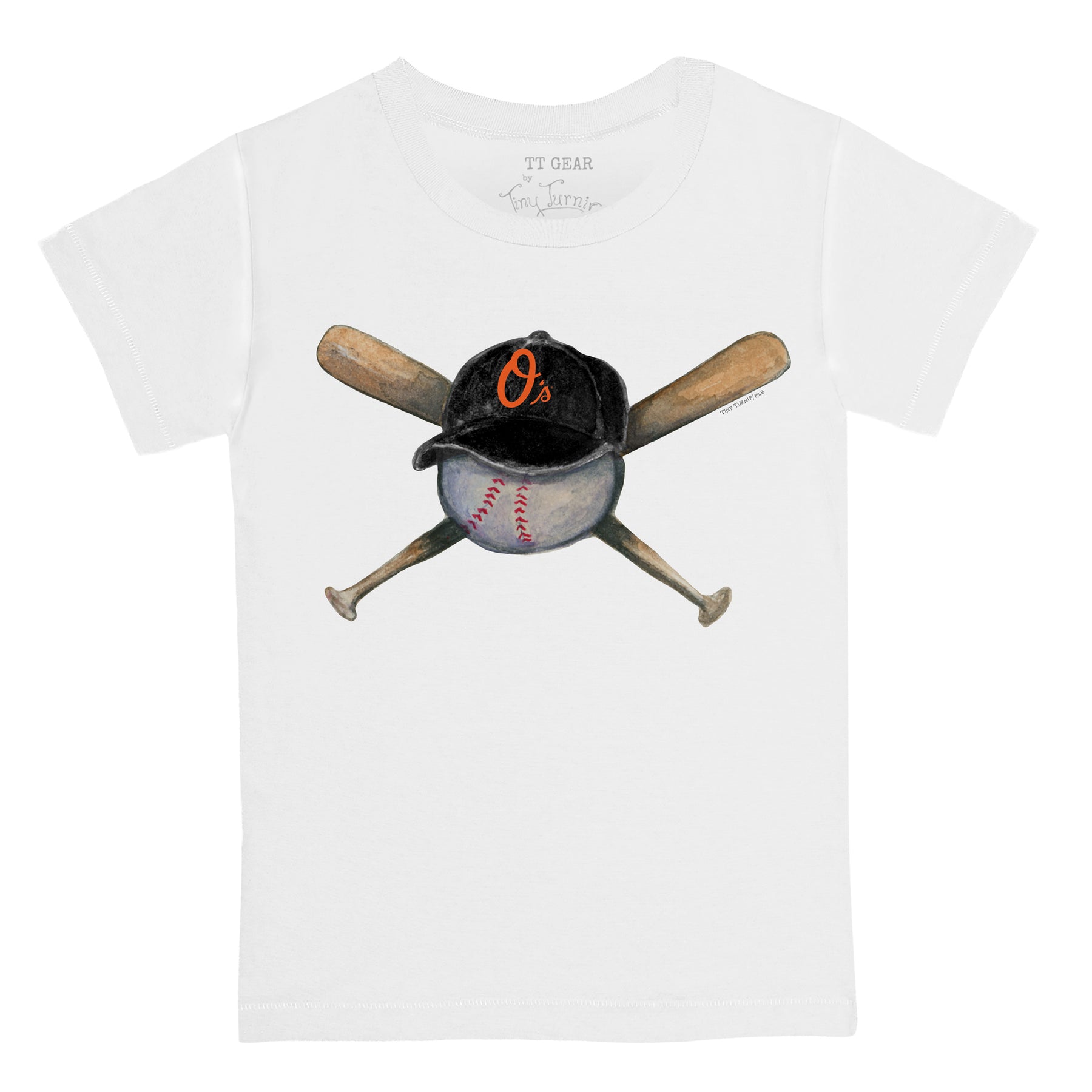 Lids Baltimore Orioles Tiny Turnip Girls Youth Baseball Bow Fringe T-Shirt  - Black