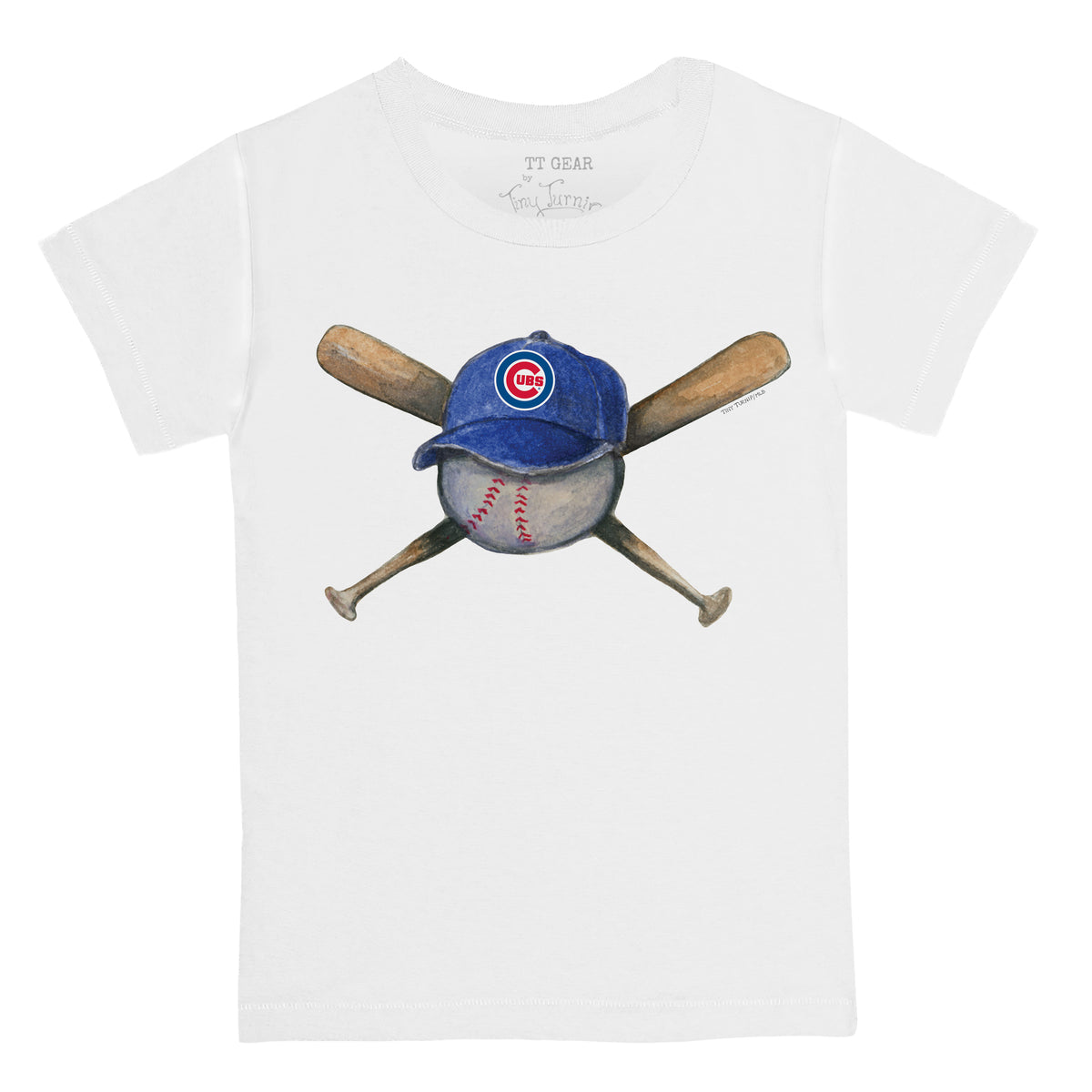 Lids Chicago Cubs Tiny Turnip Girls Youth Stitched Baseball Fringe T-Shirt  - Royal