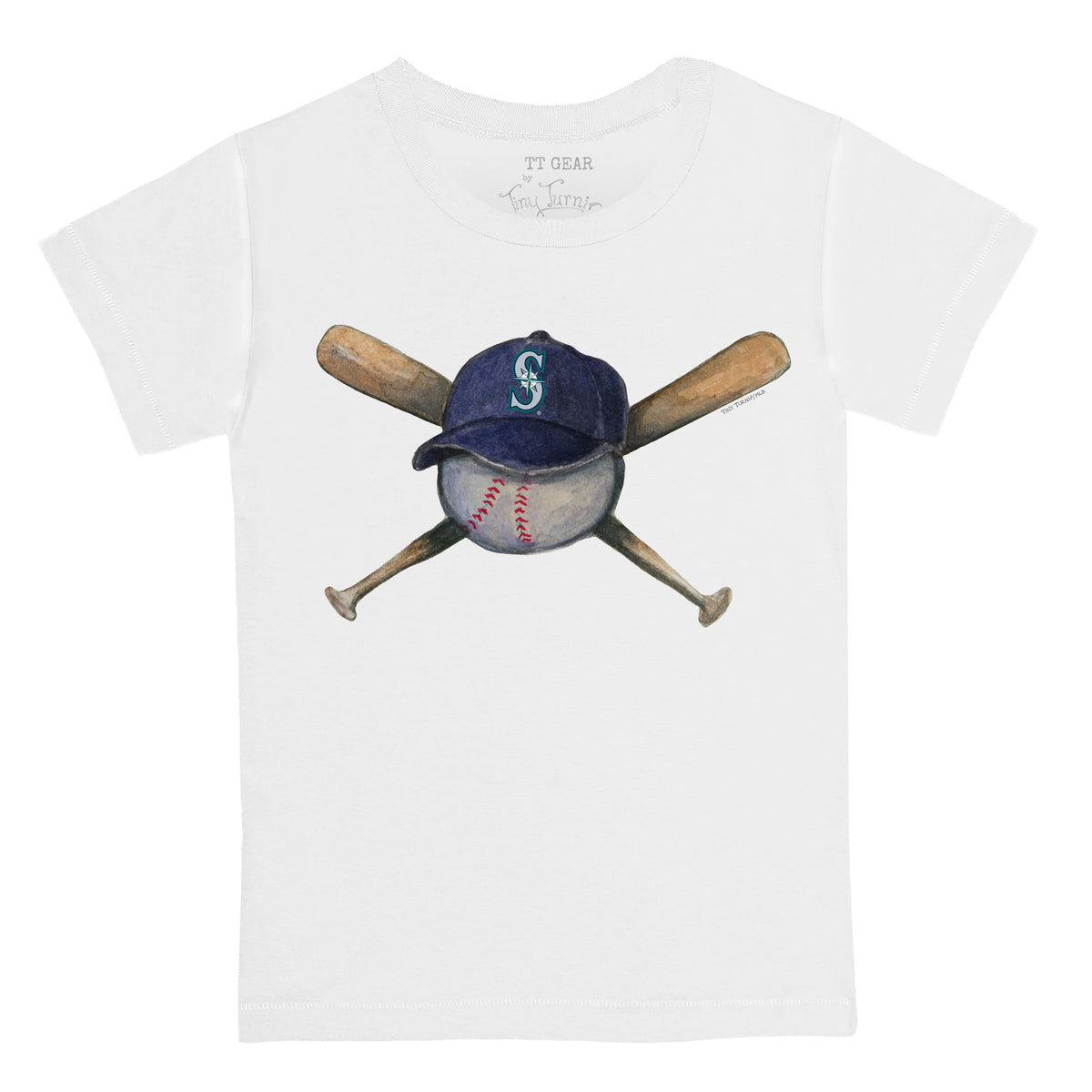 Youth Tiny Turnip White Seattle Mariners Caleb The Catcher T-Shirt Size: Small