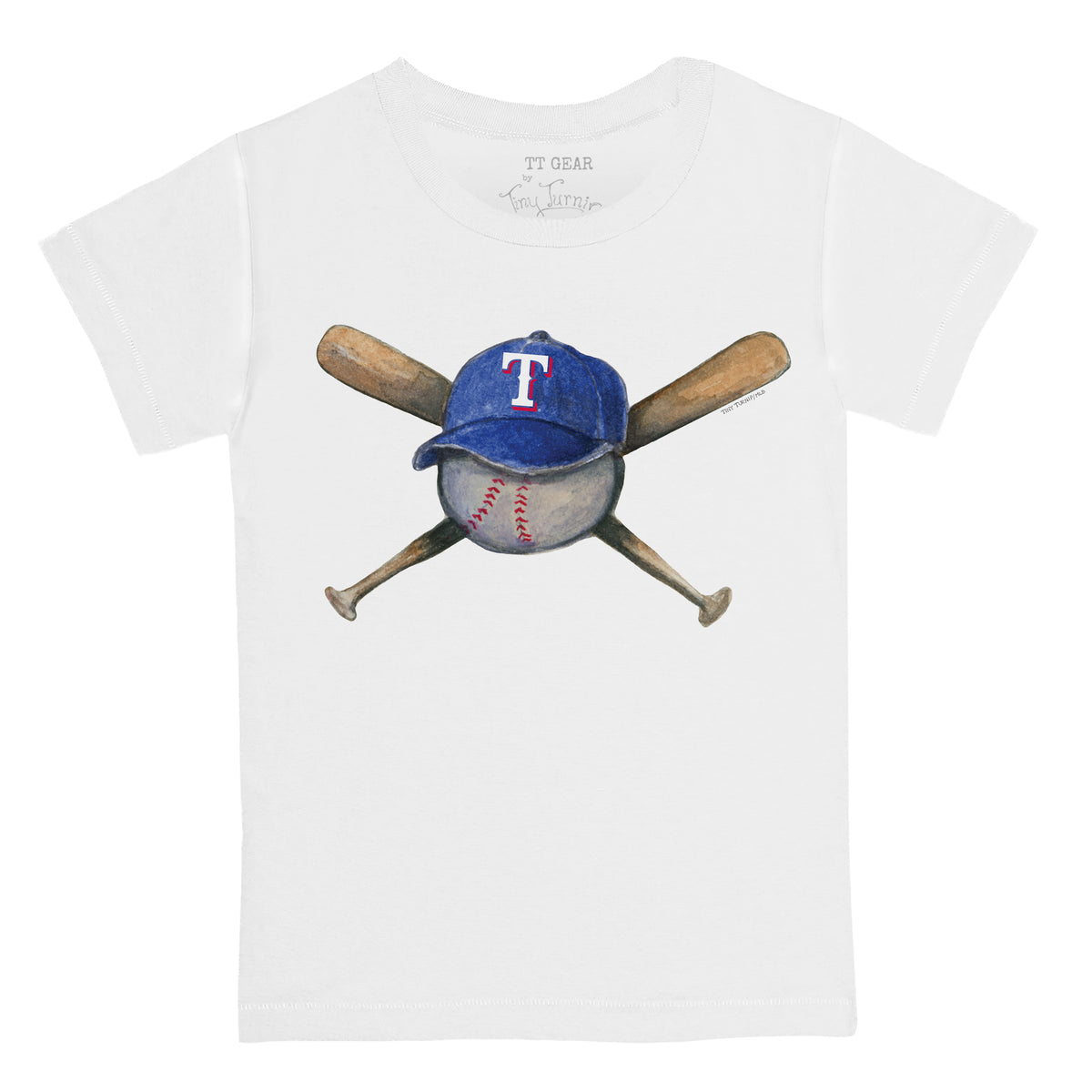 Women's Tiny Turnip Royal Texas Rangers Girl Teddy T-Shirt Size: Extra Large