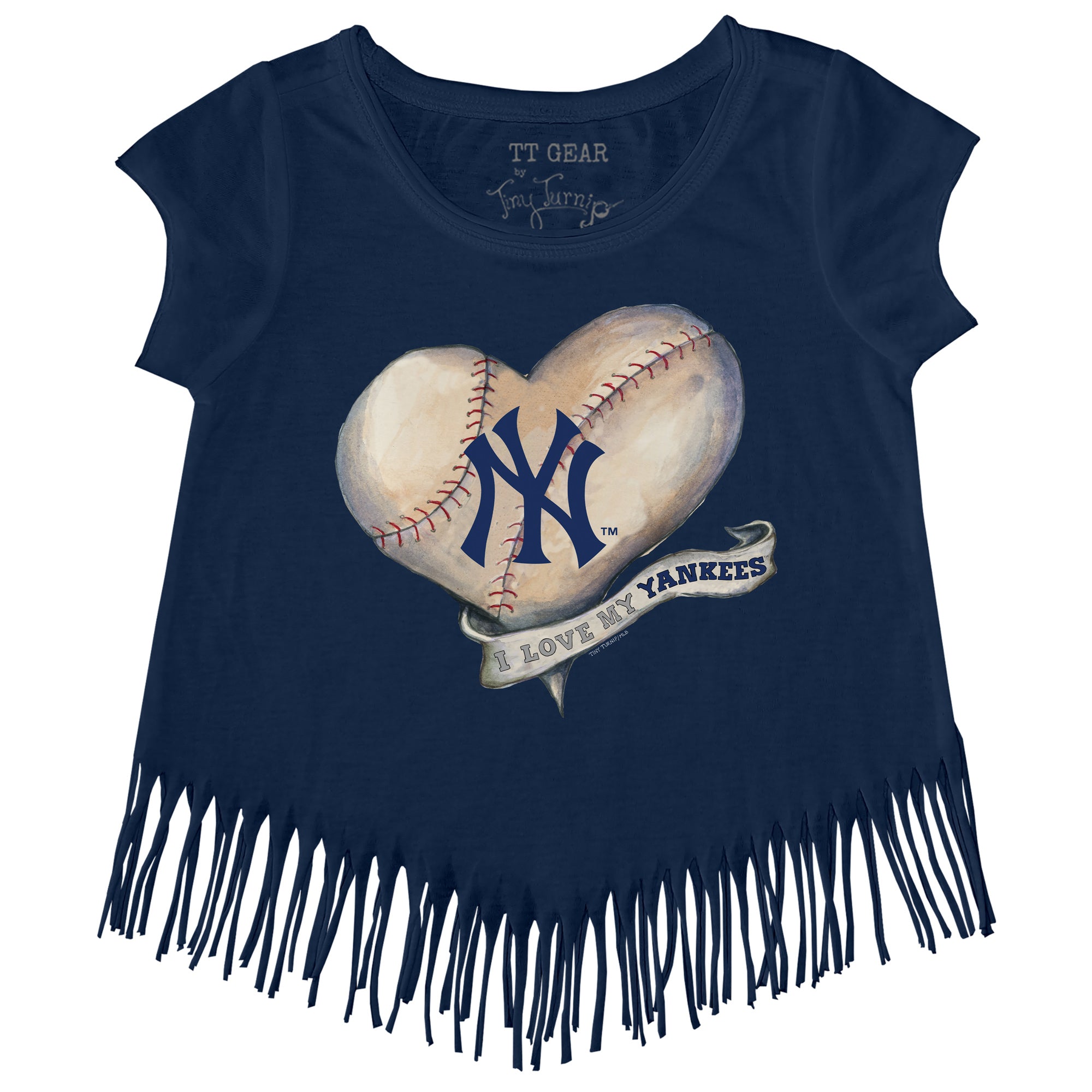 Toddler Tiny Turnip White New York Yankees Baseball Flag T-Shirt Size: 4T