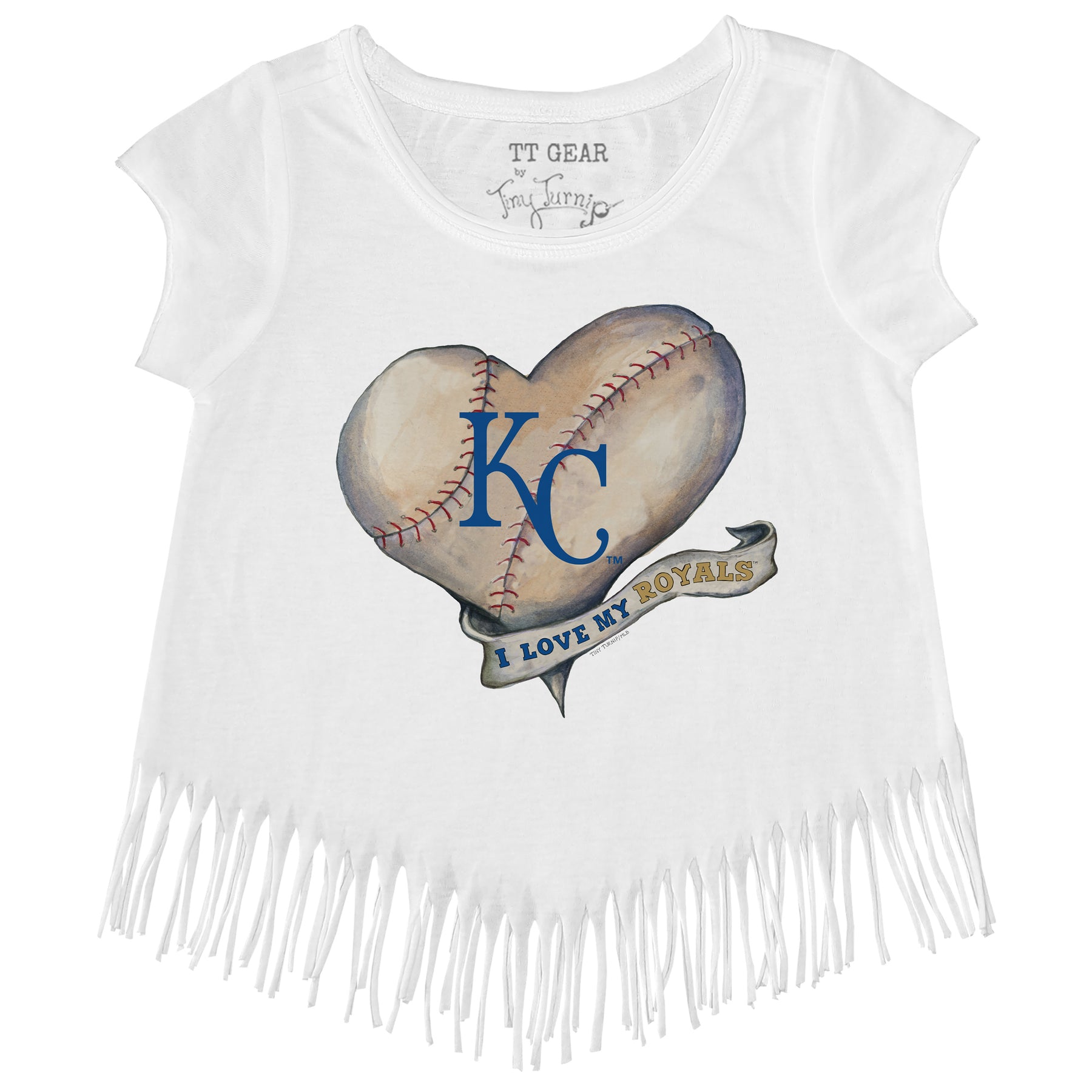 Kansas City Royals Tiny Turnip Infant Baseball Cross Bats Raglan 3