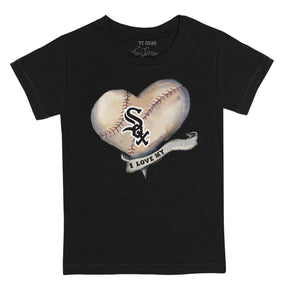 Chicago White Sox Baseball Heart Banner Tee Shirt