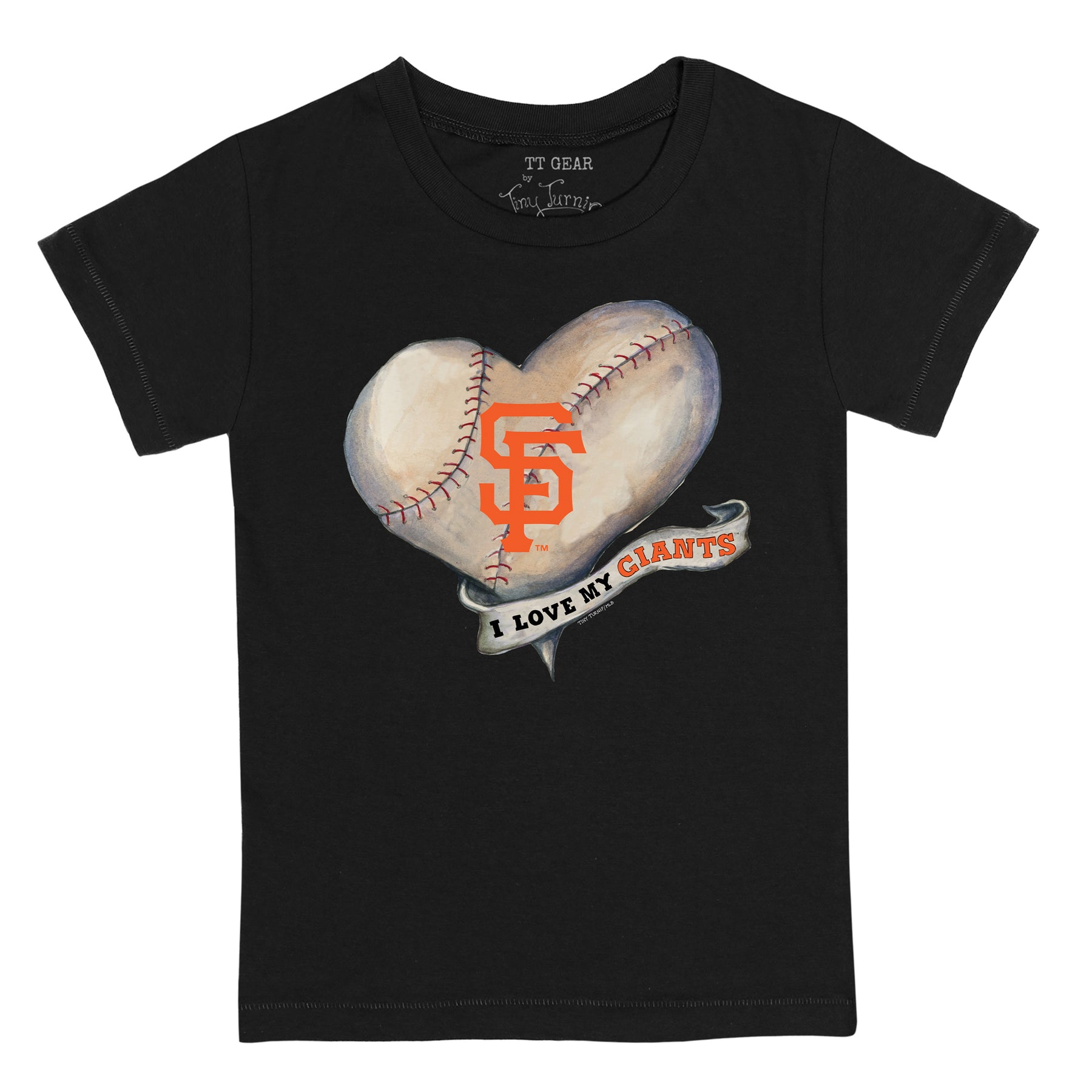 San Francisco Giants Baseball Heart Banner Tee Shirt