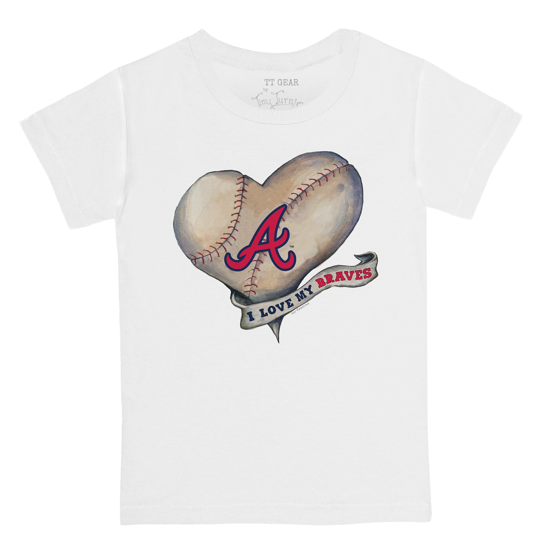 Lids Atlanta Braves Tiny Turnip Youth Baseball Babes T-Shirt - White