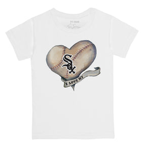 Chicago White Sox Baseball Heart Banner Tee Shirt