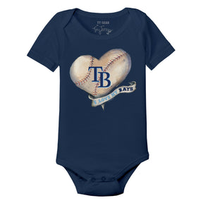 Tampa Bay Rays Baseball Heart Banner Short Sleeve Snapper