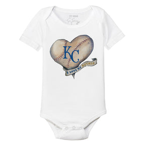 Kansas City Royals Baseball Heart Banner Short Sleeve Snapper