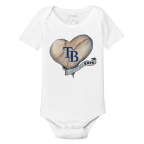 Tampa Bay Rays Baseball Heart Banner Short Sleeve Snapper