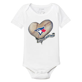 Toronto Blue Jays Baseball Heart Banner Short Sleeve Snapper