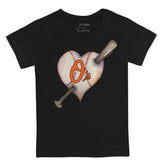 Baltimore Orioles Heart Bat Tee Shirt
