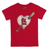 St. Louis Cardinals Heart Bat Tee Shirt