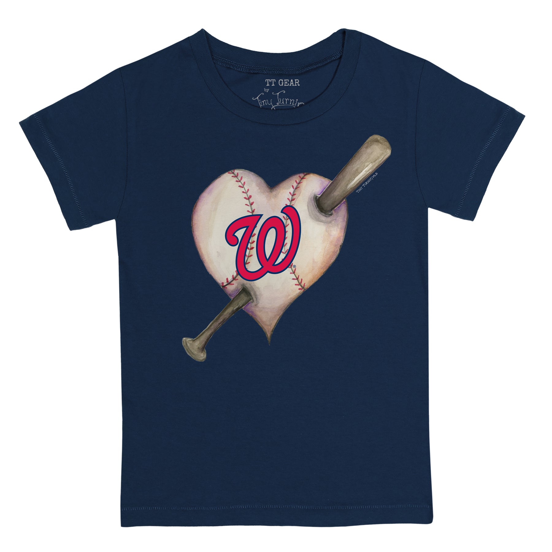 Washington Nationals Heart Bat Tee Shirt