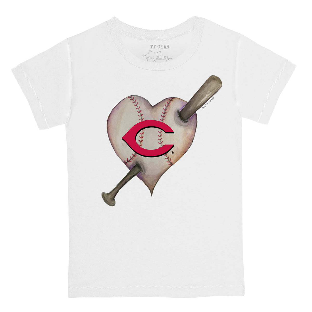 Cincinnati Reds Heart Bat Tee Shirt