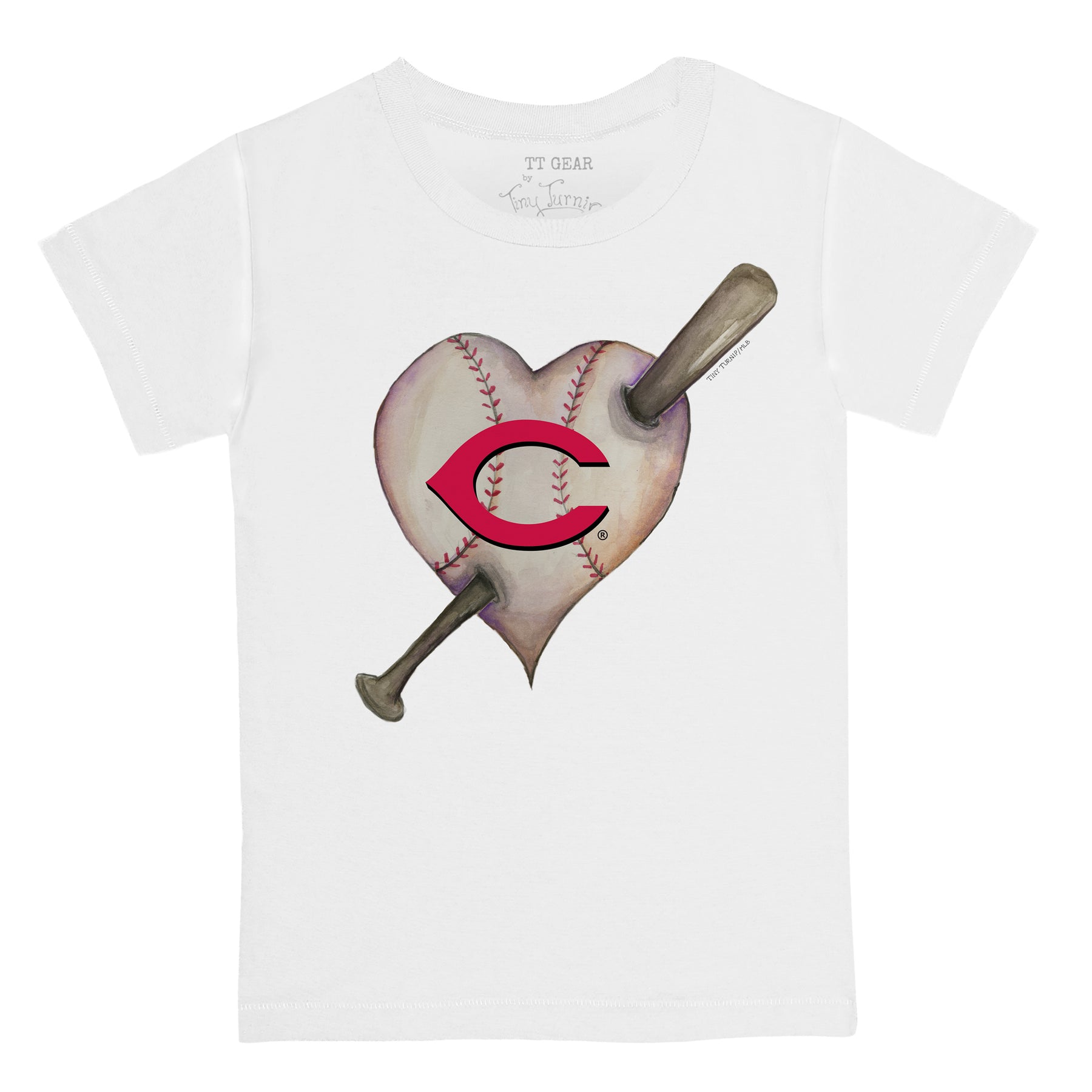 Cincinnati Reds Heart Bat Tee Shirt