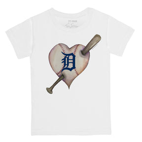 Detroit Tigers Heart Bat Tee Shirt
