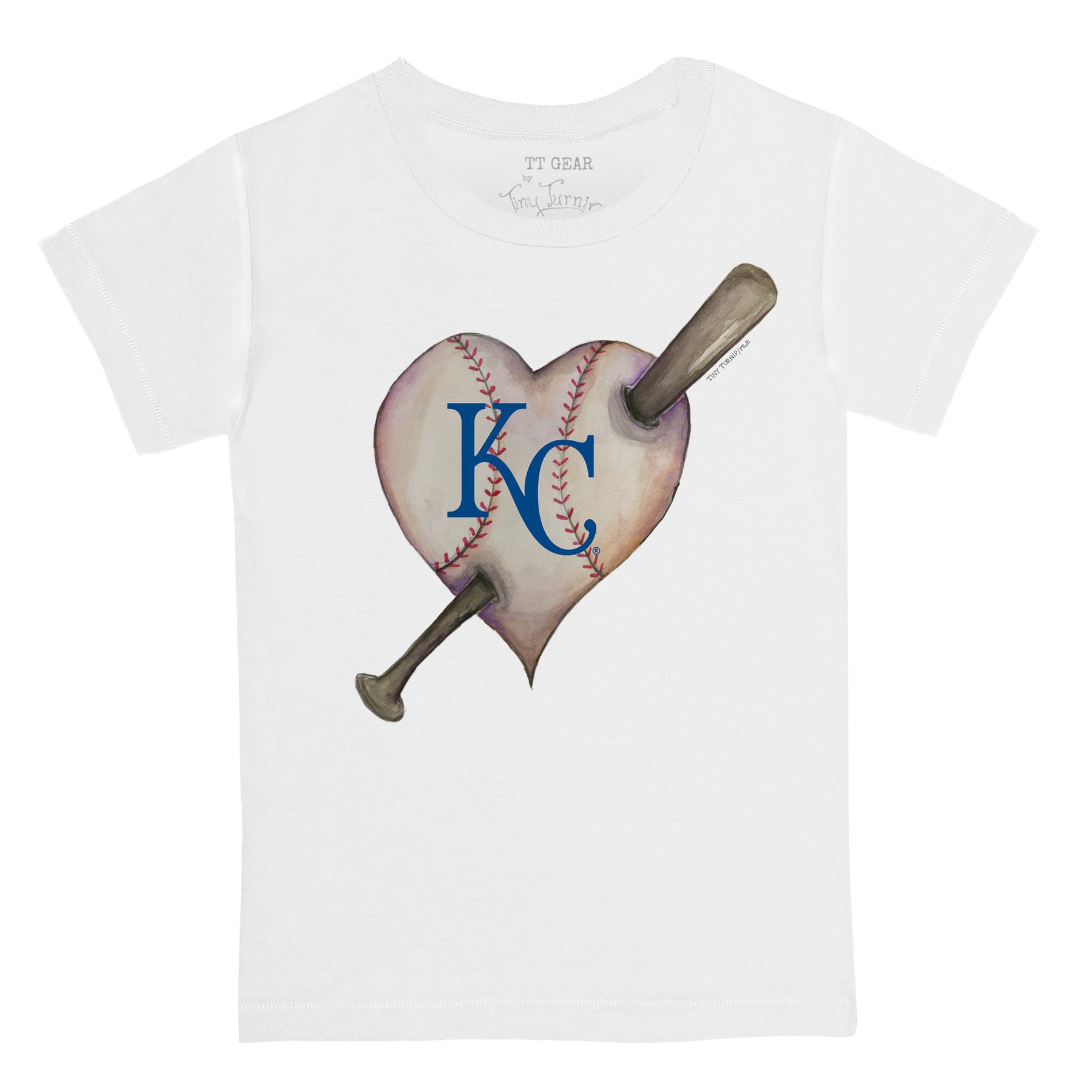 Kansas City Royals Heart Bat Tee Shirt