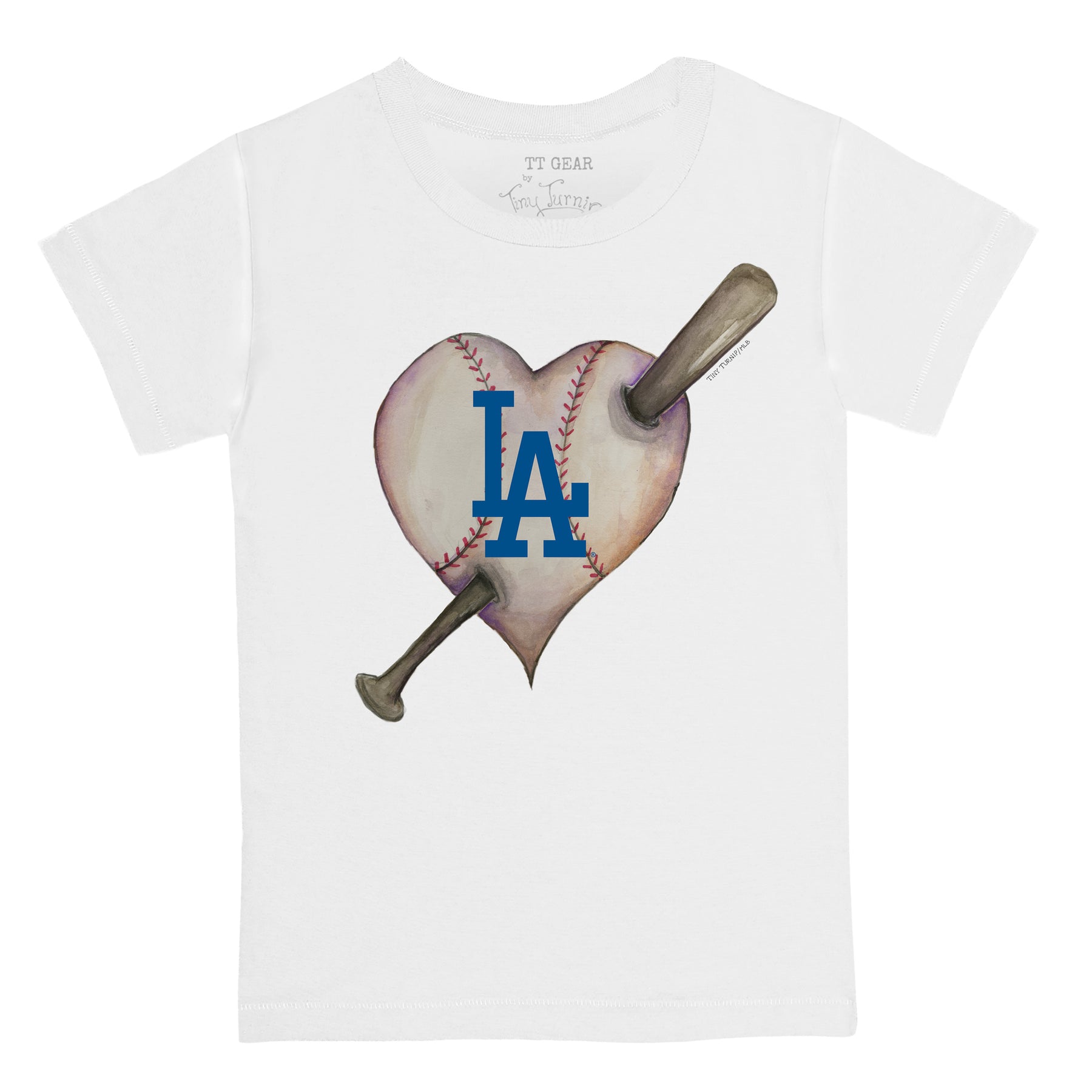 Los Angeles Dodgers Heart Bat Tee Shirt