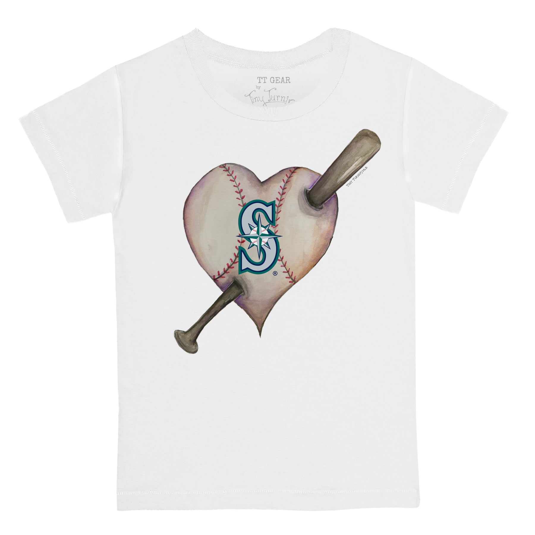 Seattle Mariners Heart Bat Tee Shirt