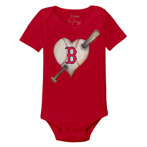 Boston Red Sox Heart Bat Short Sleeve Snapper