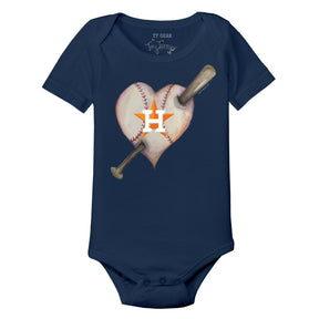 Houston Astros Heart Bat Short Sleeve Snapper